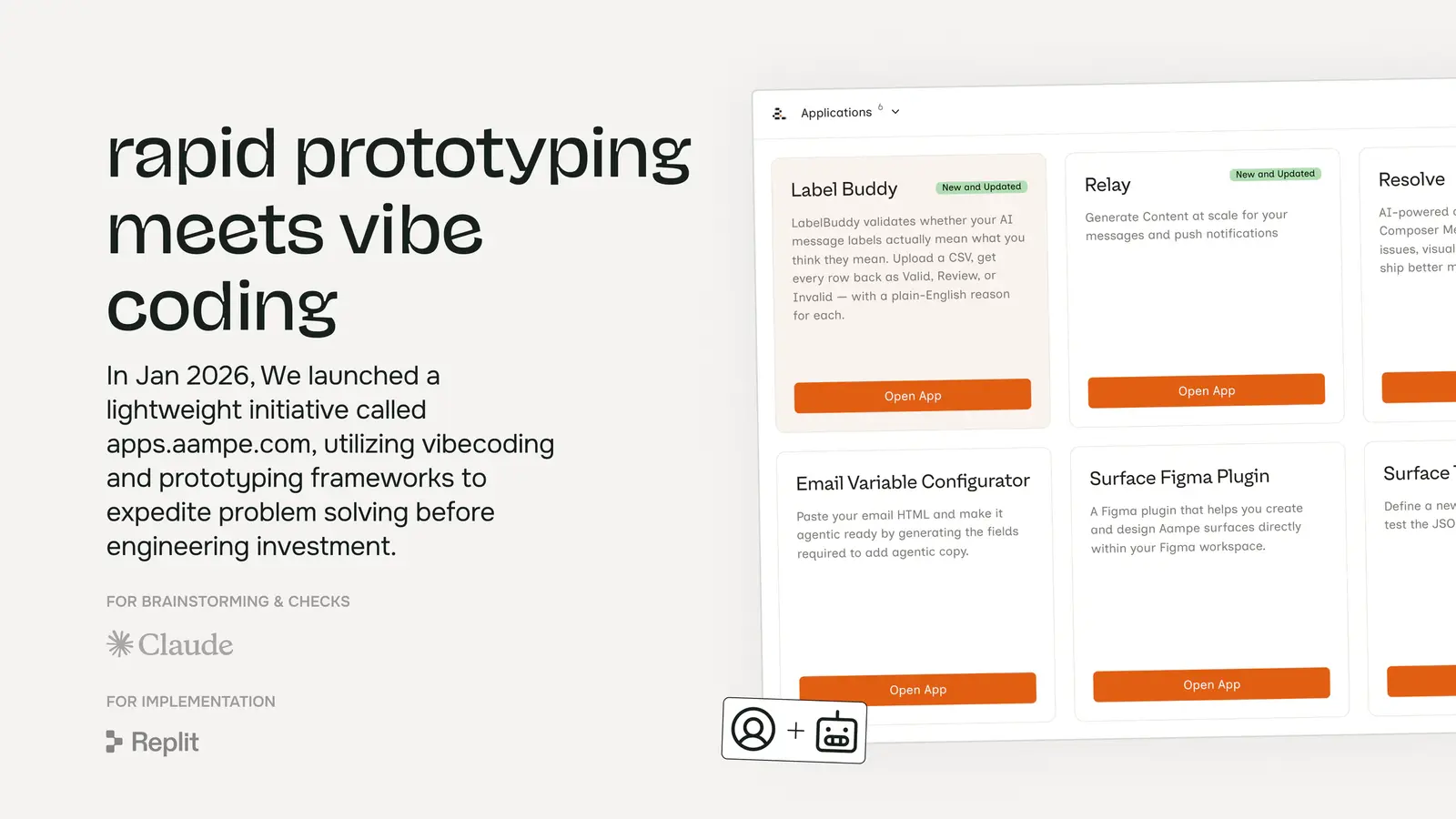 apps.aampe.com: rapid prototyping meets vibe coding