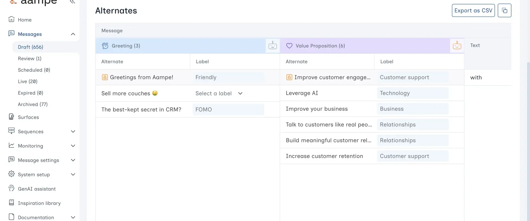 Composer before: one form per message