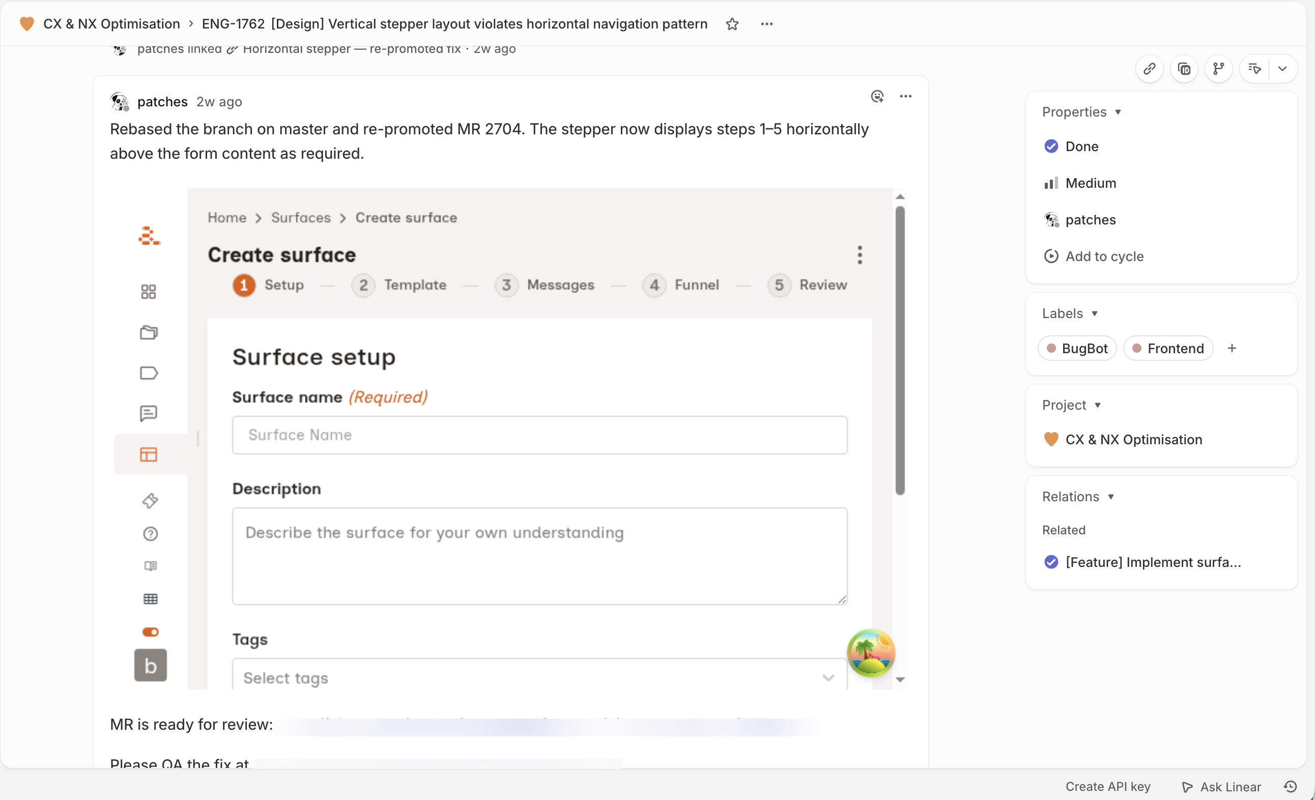 Chrome extension for filing structured Patches tickets from the browser