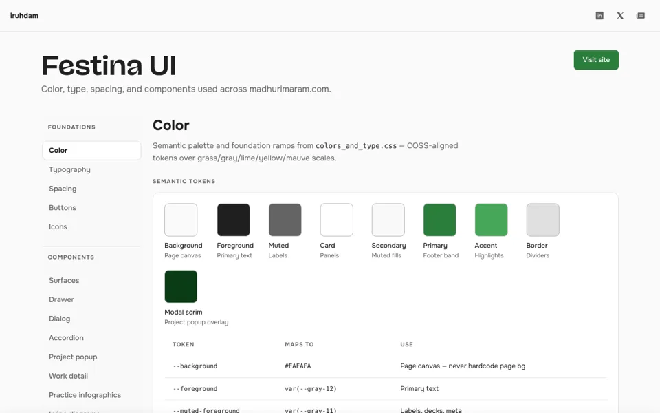 The Festina UI component documentation